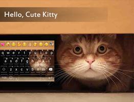 Smart Kitty Eva Emoji Keyboard Affiche