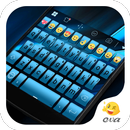 Blue Strip Keyboard -Emoji Gif APK