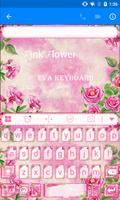 Pink Flowers Eva Keyboard स्क्रीनशॉट 1