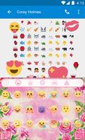 برنامه‌نما Pink Flowers Eva Keyboard عکس از صفحه