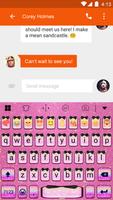 برنامه‌نما Pink Glitter Eva Keyboard -Gif عکس از صفحه