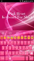 Pink Heart Messenger Keyboard Affiche