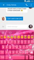 Pink Heart Messenger Keyboard capture d'écran 2
