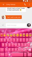 Pink Heart Messenger Keyboard capture d'écran 3