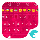 Pink Hearts Emoji Keyboard أيقونة