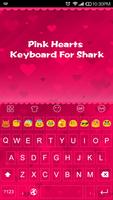 Pink Hearts Emoji Keyboard تصوير الشاشة 1