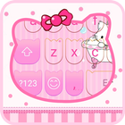Lovely Pink Cat-Emoji Keyboard آئیکن