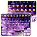 Purple Flash Light Emoji Theme APK