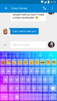 Rainbow Keyboard Theme&Emoji capture d'écran 3