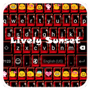 Lively Sunset Emoji Keyboard aplikacja