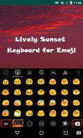 Lively Sunset Emoji Keyboard capture d'écran 2
