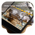 White Horse -Emoji Keyboard icône