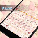 Pink Flower Keyboard -EmojiGif-APK