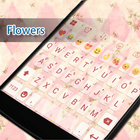 Pink Flower Keyboard -EmojiGif ikona