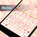 Pink Flower Keyboard -EmojiGif APK