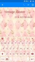 Pink Flower Keyboard -EmojiGif poster
