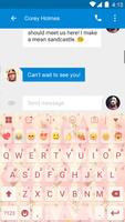 Pink Flower Keyboard -EmojiGif screenshot 1
