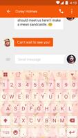 Pink Flower Keyboard -EmojiGif اسکرین شاٹ 2