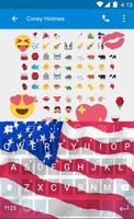America Banner Emoji Keyboard capture d'écran 1