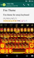 Fire Theme-Love Emoji Keyboard capture d'écran 1
