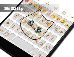 Funny Kitty Eva Emoji Keyboard ポスター
