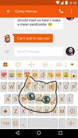 Funny Kitty Eva Emoji Keyboard screenshot 1