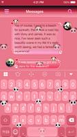 Pink Lovely Panda Eva Keyboard imagem de tela 2