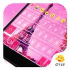 2016 Pink Paris Keyboard Theme আইকন