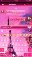 2016 Pink Paris Keyboard Theme स्क्रीनशॉट 1