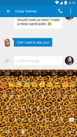 Leopard Skin -Emoji Keyboard imagem de tela 3
