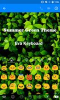 Summer Green Emoji Keyboard imagem de tela 1