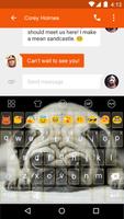 Pug Dog Emoji Keyboard imagem de tela 2