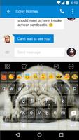 Pug Dog Emoji Keyboard captura de pantalla 3