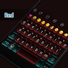 Red Style Keyboard -Emoji Gif icône