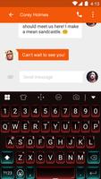 Red Style Keyboard -Emoji Gif capture d'écran 2