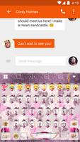 Pink Flower Keyboard-Emoji Gif capture d'écran 3