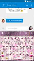 Pink Flower Keyboard-Emoji Gif capture d'écran 2