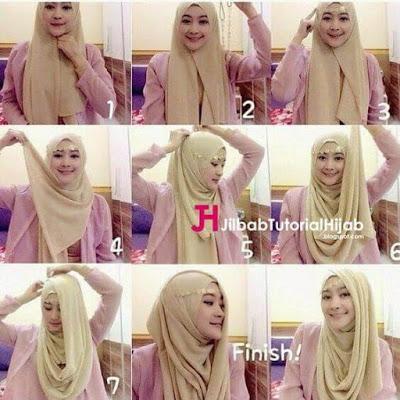 Tutorial Hijab Pashmina Ke Pesta