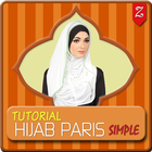 Tutorial Hijab Paris Simple icône