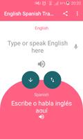 English Spanish Translator Plakat