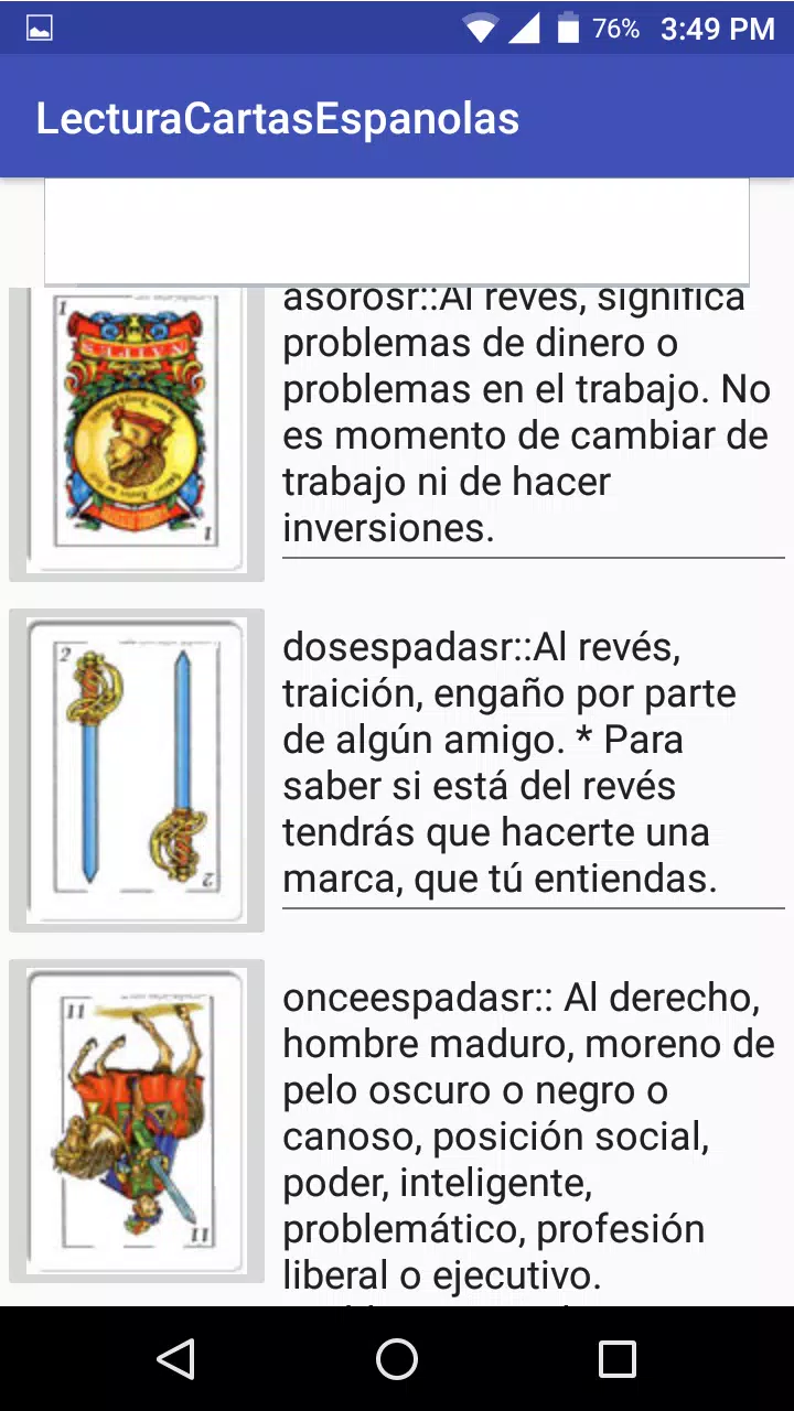 Descarga de APK de Lectura de Cartas Españolas para Android