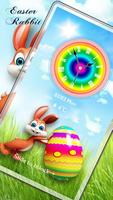 Easter bunny rainbow egg theme Affiche