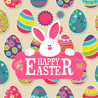 Easter Eggs Rainbow Hare Theme ícone