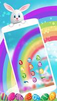 Easter Eggs Rainbow Hare Theme скриншот 1