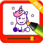 Kids Easy Kawaii Drawing & Coloring Step by Step icône