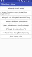 Make Money - Different ways to earn from Home Affiche
