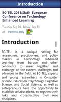 EC-TEL 2011 screenshot 1
