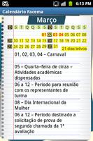 Calendário Facema 2014.1 स्क्रीनशॉट 1