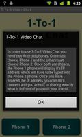 1-To-1 Video Chat ภาพหน้าจอ 1