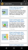 Disaster Alerts - earthquake, floods, cyclones RSS الملصق